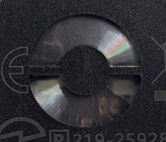 Close-up of the heart rate sensor array on the back of the AGM Legion Pro