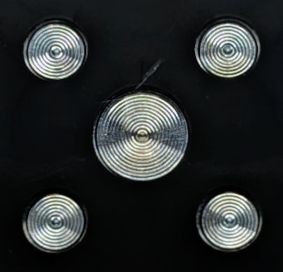 Close-up of the optical heart-rate sensor cluster on the back of the Anywise W1 Pro