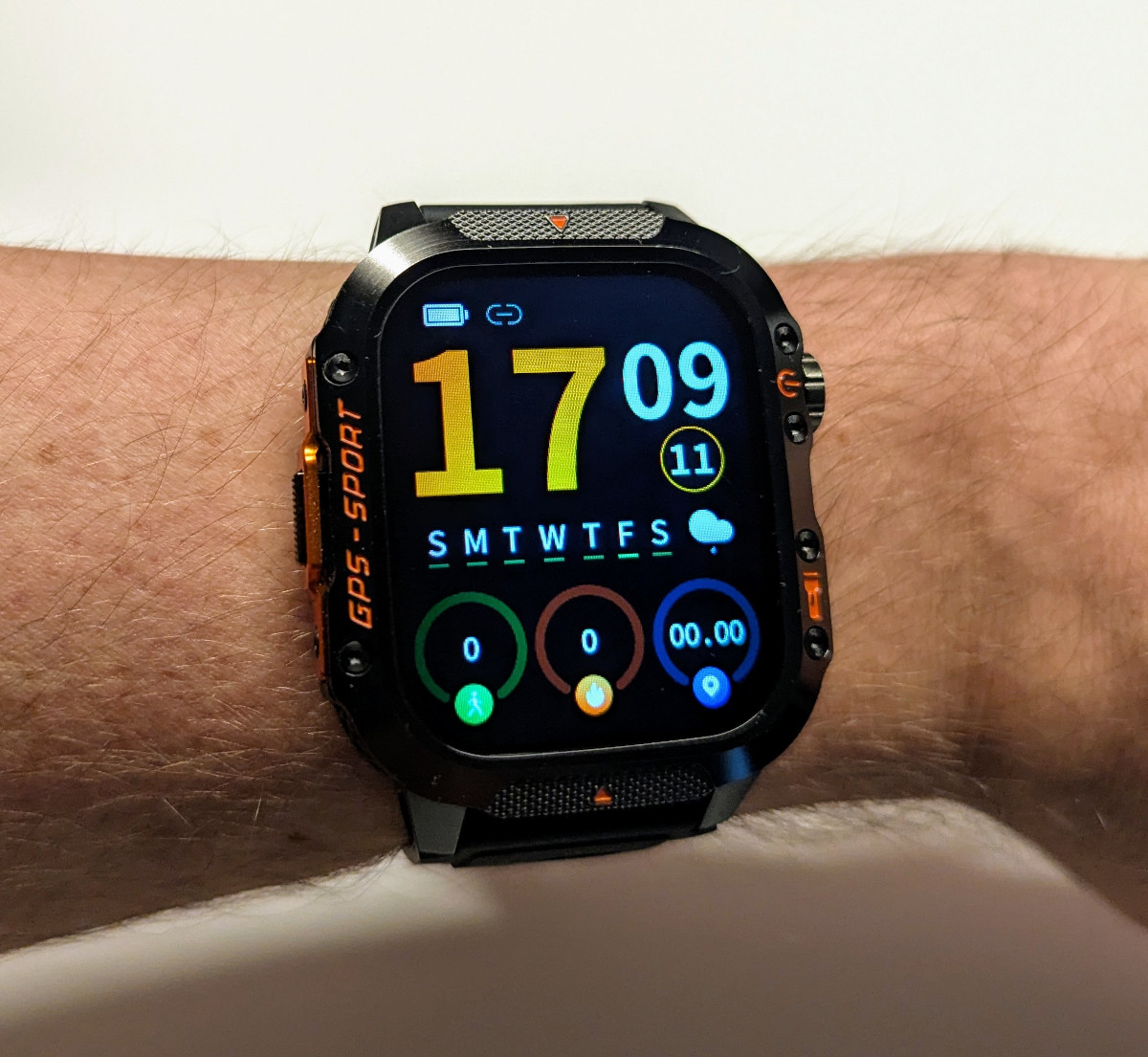 HT36 Smartwatch Review - On wrist