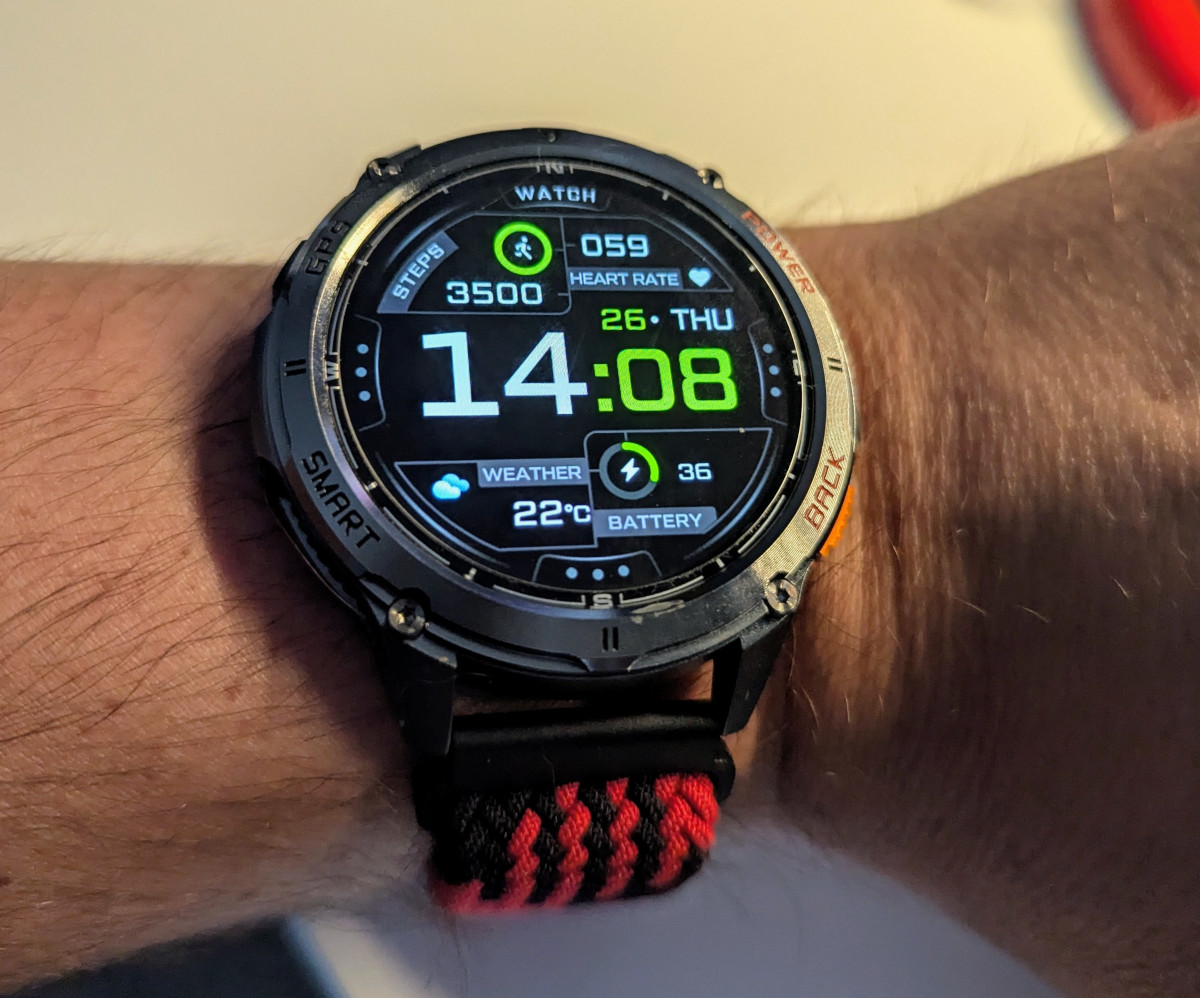K67A Smartwatch Review - On wrist