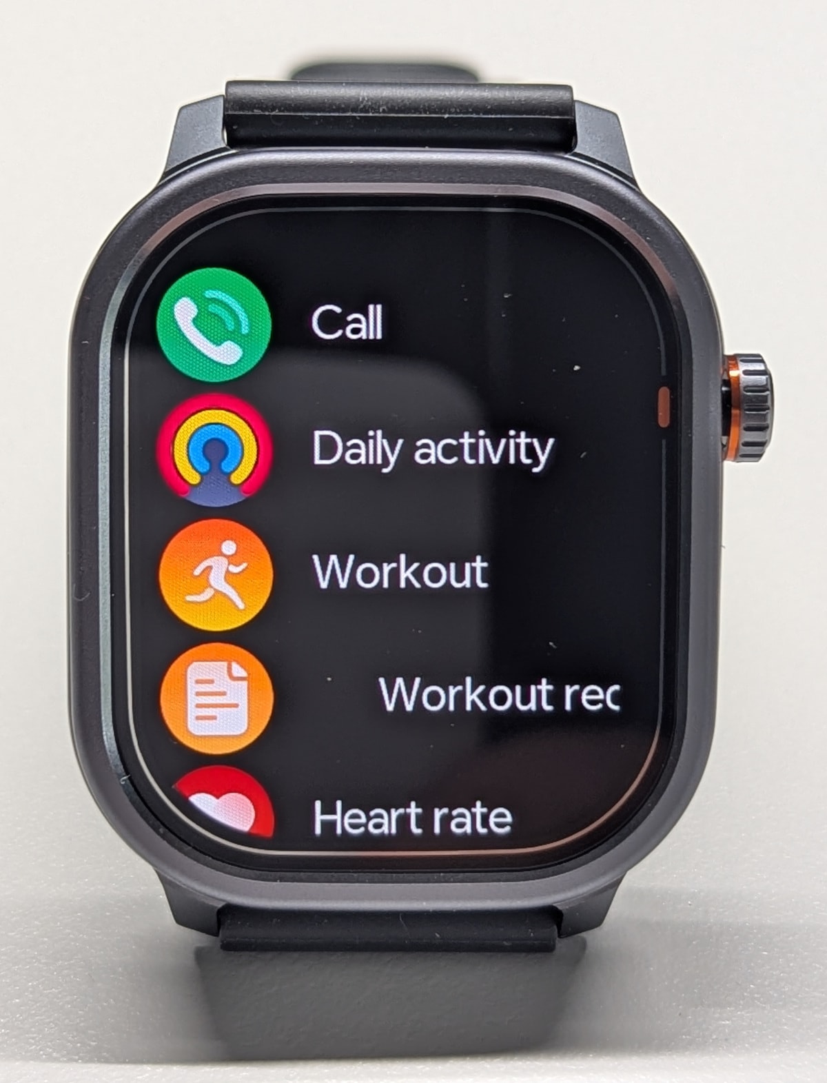 Menu des applications Kospet Pulse